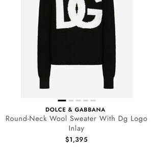 Dolce & Gabbana Black and White Logo Sweater
